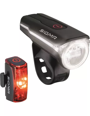 Sigma Aura 60 + INFINITY USB - LED Fietsverlichting - Voor- en achterlicht - Oplaadbaar via USB